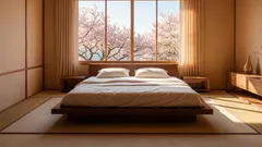 Japans minimalisme: wat zijn de voordelen van slapen in een bed dicht bij de vloer?